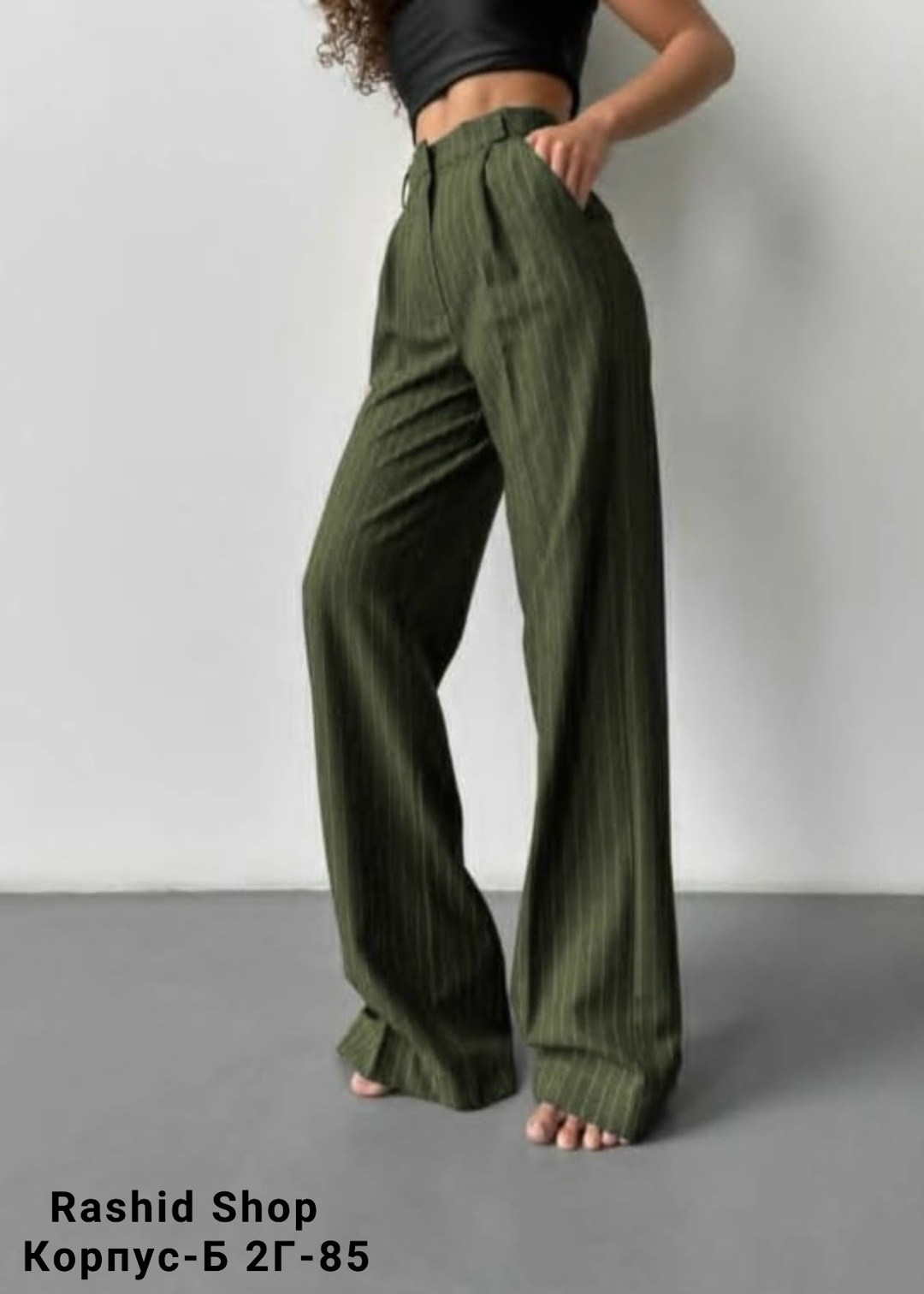 брюки палаццо объемные с двумя складками темно-серого цвета в полоску,брюки elady 4297 серый в полоску,брюки палаццо,широкие брюки,женские брюки широкие