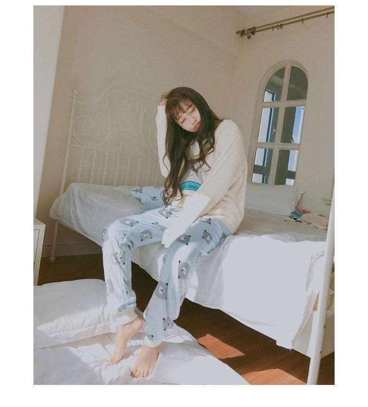 зимняя пижама женская,пижама с мишками женская,теплая пижама,плюшевая пижама женская,домашняя одежда пижама