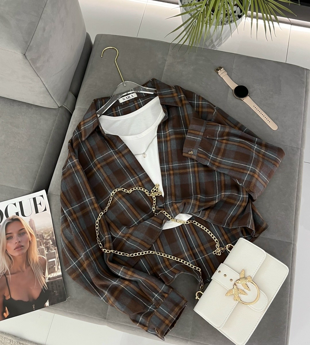 женская рубашка в клетку,рубашка в клетку женская арт.494445,рубашка клетка,женская рубашка оверсайз в клетку,женская рубашка