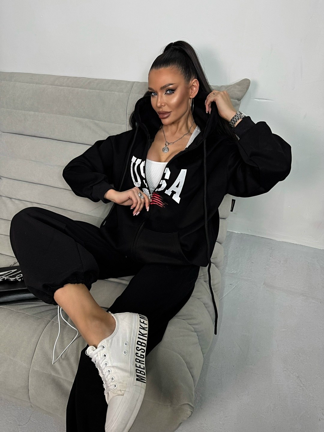 спортивные женские костюмы,костюм спортивный,спортивные костюмы женские на флисе,спортивный женский костюм серый,худи оверсайз на молнии зипка с капюшоном на флисе nazia shop цвет светло-серый