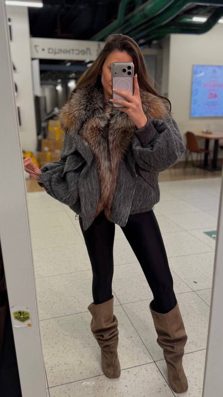 шуба натуральная,шубка из меха европейской норки с капюшоном из меха песца,куртка меховая,женское двухстороннее пальто с мехом лисы,шуба женская