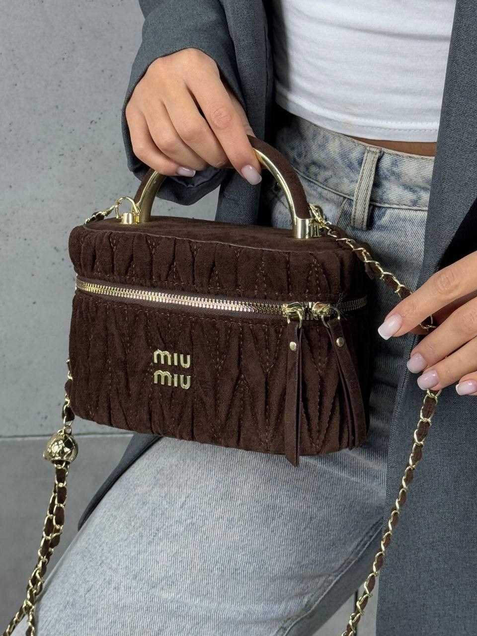 женская сумка miu miu,сумка miu miu,сумка женская miu miu volante chocolate camoscio,сумка,сумка женская