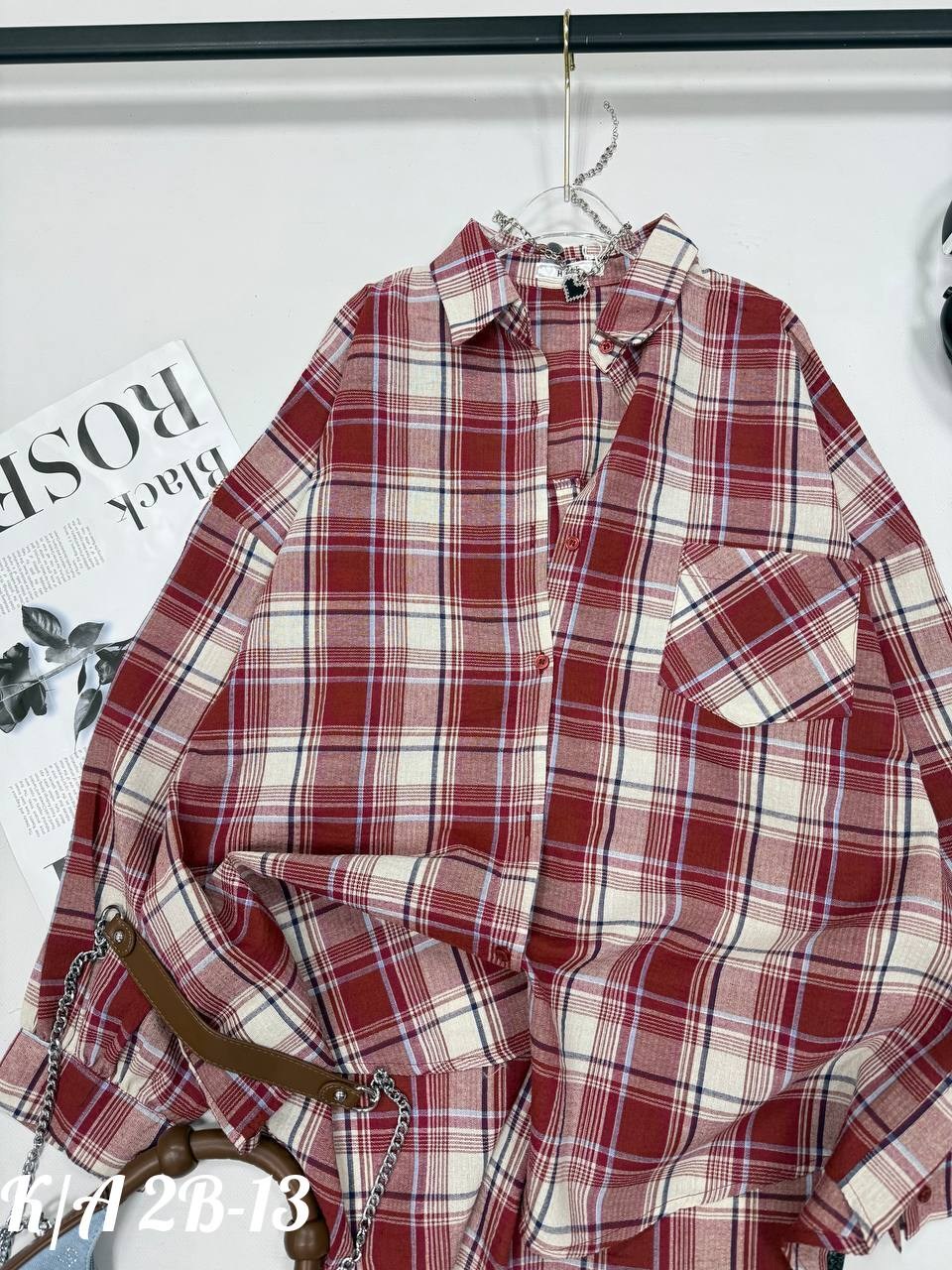 рубашка люше 4150 бордо,рубашка женская в клетку,рубашка lyushe 4150 бордо,женская рубашка оверсайз в клетку,рубашка в клетку