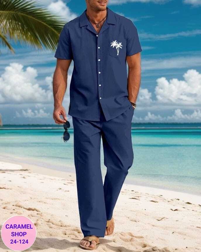 костюм летний мужской,костюм мужской,мужской костюм двойка,пляжная рубашка,костюм для мужчин