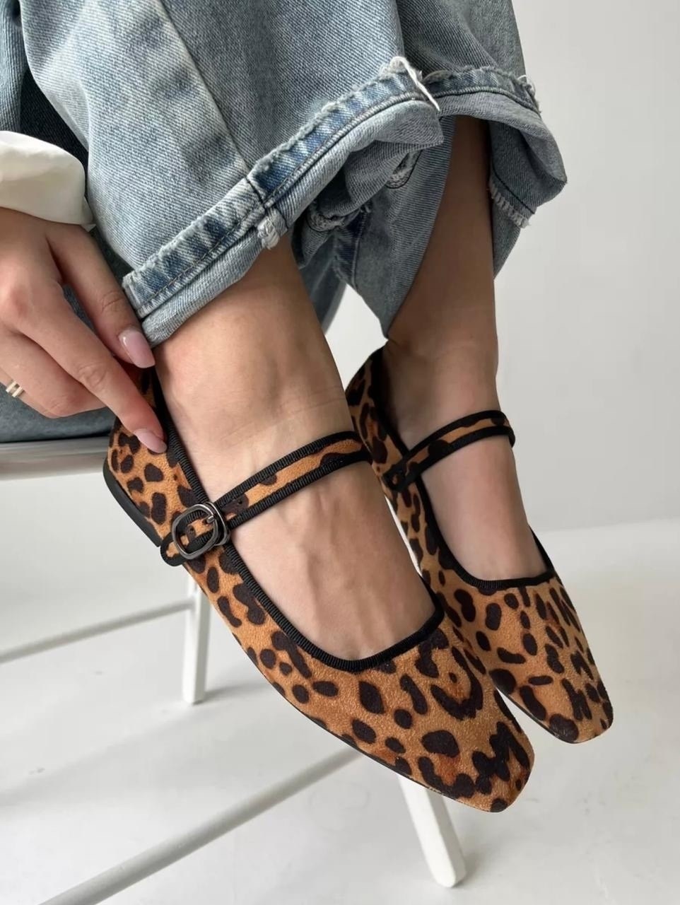 балетки леопардовые летние с квадратным носом и ремешком shatilova m.v.,,леопардовые балетки,балетки,женские балетки