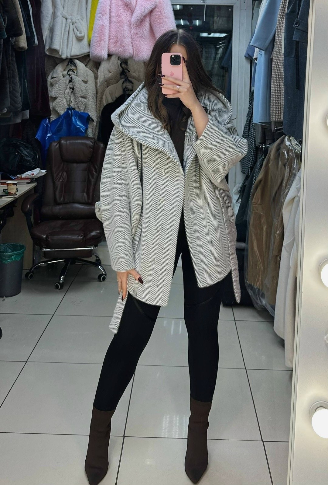 пончо,пончо женское,стильное пальто,пончо с капюшоном,пончо с рукавами