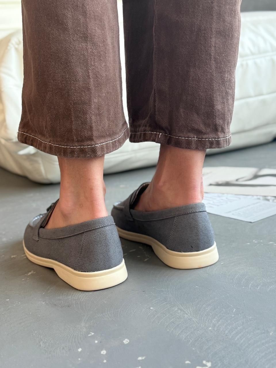 лоферы женские loro piana,лоферы loro piana,женские мокасины,лоферы женские замшевые светло-серые лоро пиано,