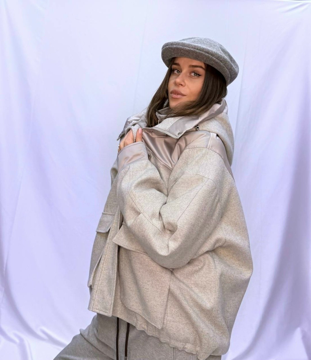 куртка пуховик зимний оверсайз с капюшоном miss diva,куртка оверсайз женская,куртка оверсайз,повседневная куртка,демисезонная куртка