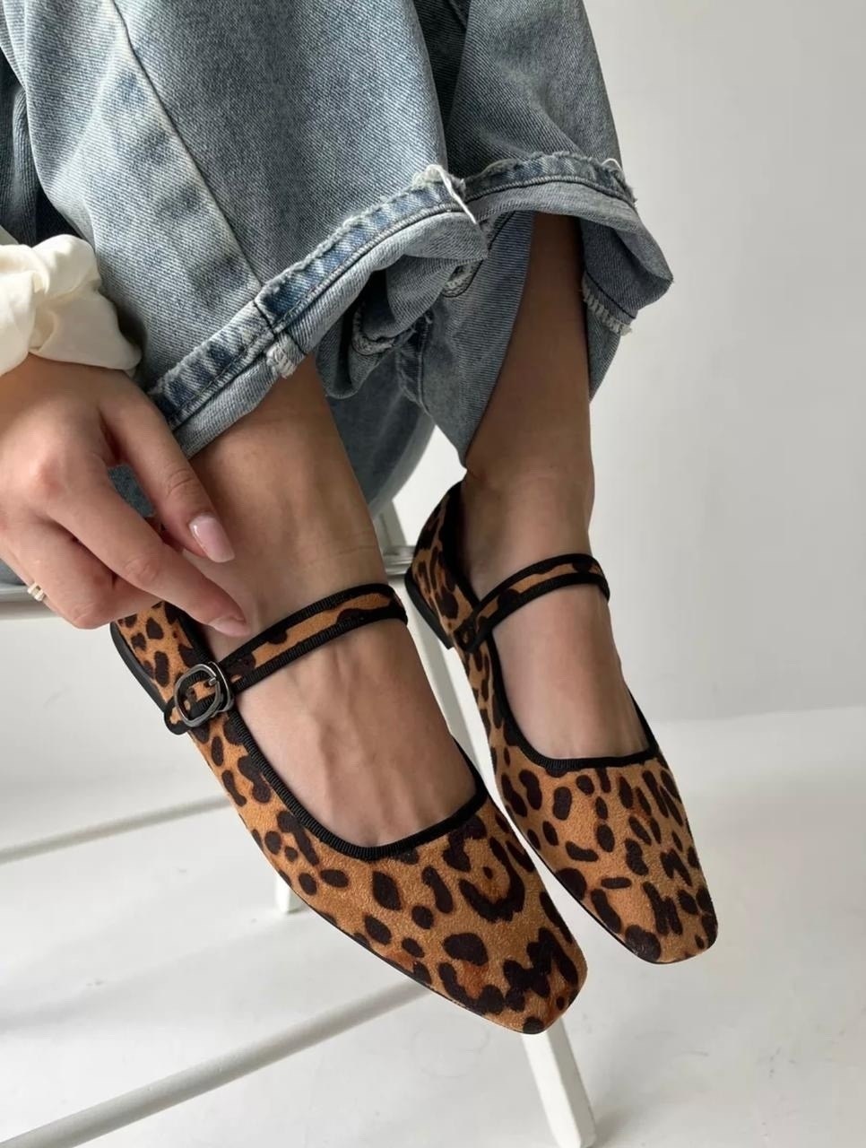 балетки леопардовые летние с квадратным носом и ремешком shatilova m.v.,,леопардовые балетки,балетки,женские балетки