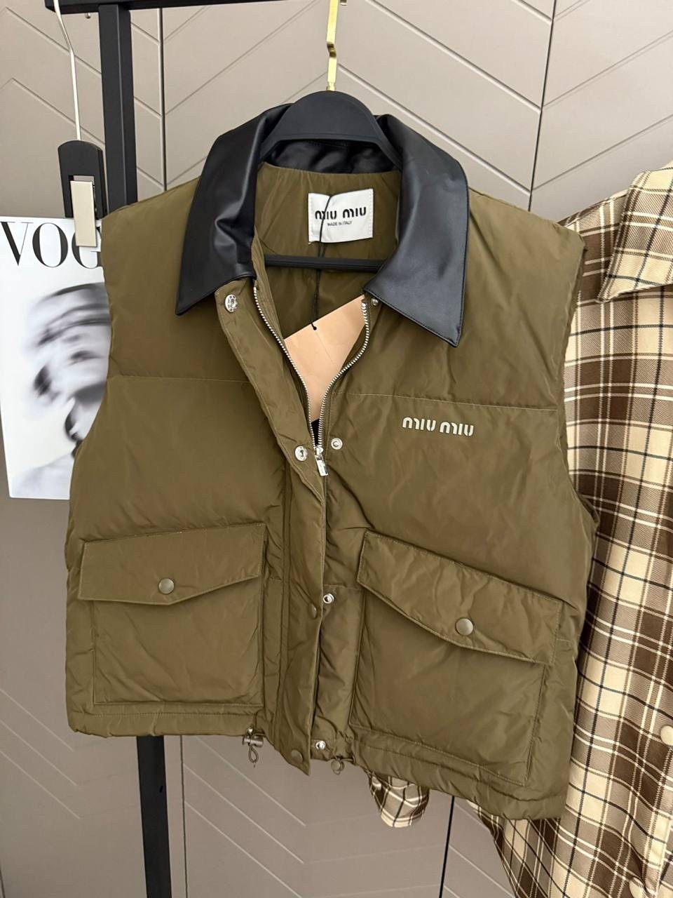 куртка в клетку женская,женская утеплённая куртка в клетку miu miu premium,куртка в клетку,модные образы