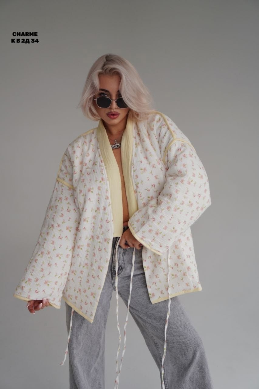 пиджак оверсайз,легкая куртка,оверсайз куртка,куртка женская,жакет с цветочным принтом