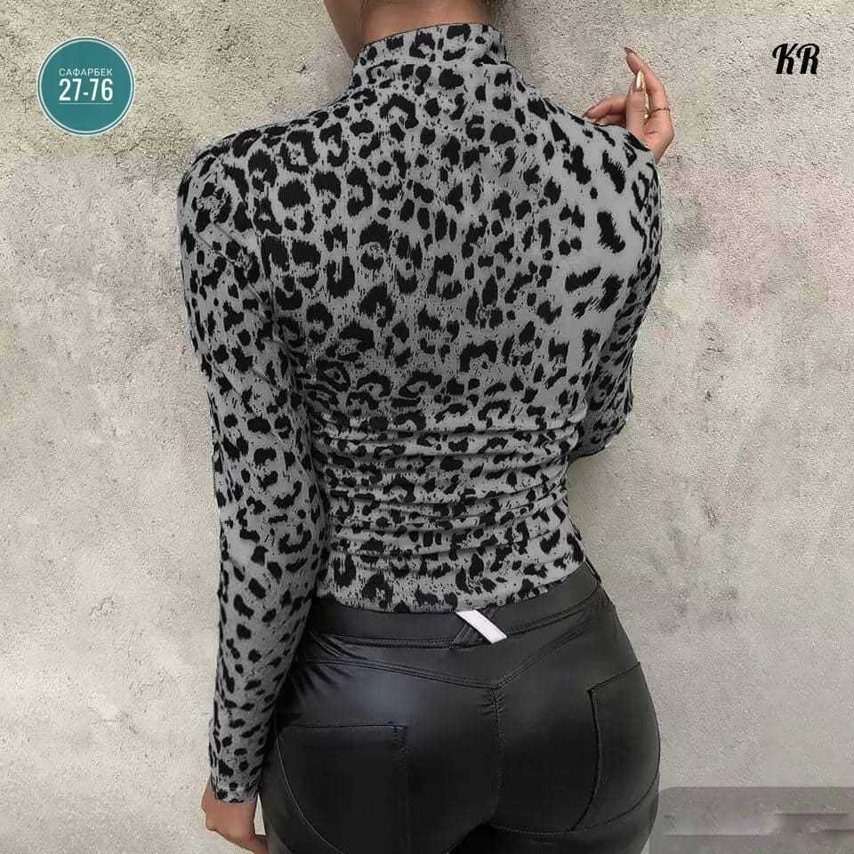 женская кофта,блузка с леопардовым принтом,кофта лапша,женская блузка с леопардовым принтом,женская водолазка с леопардовым принтом