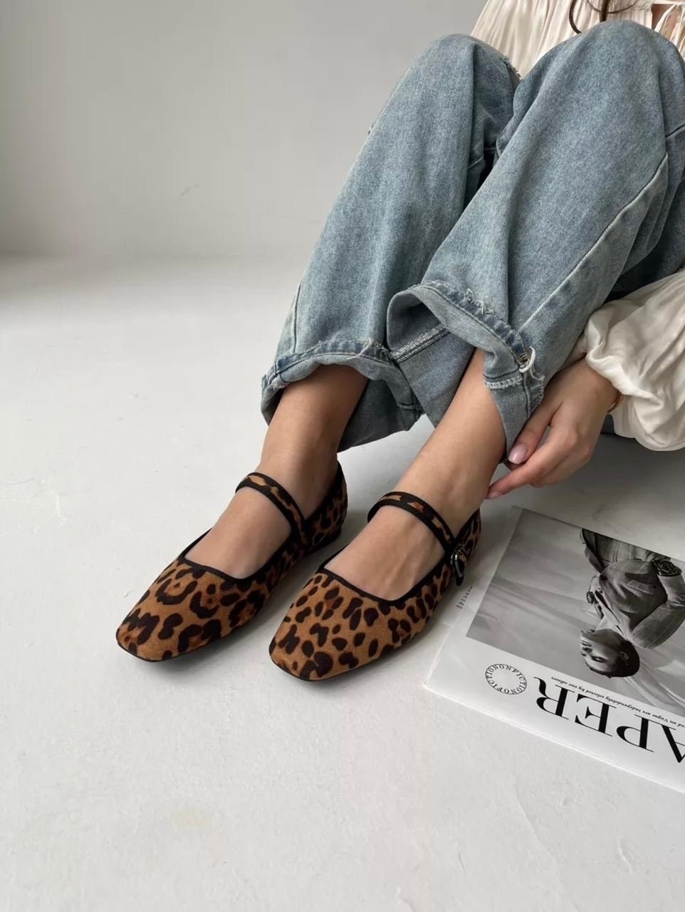 балетки леопардовые летние с квадратным носом и ремешком shatilova m.v.,,леопардовые балетки,балетки,женские балетки
