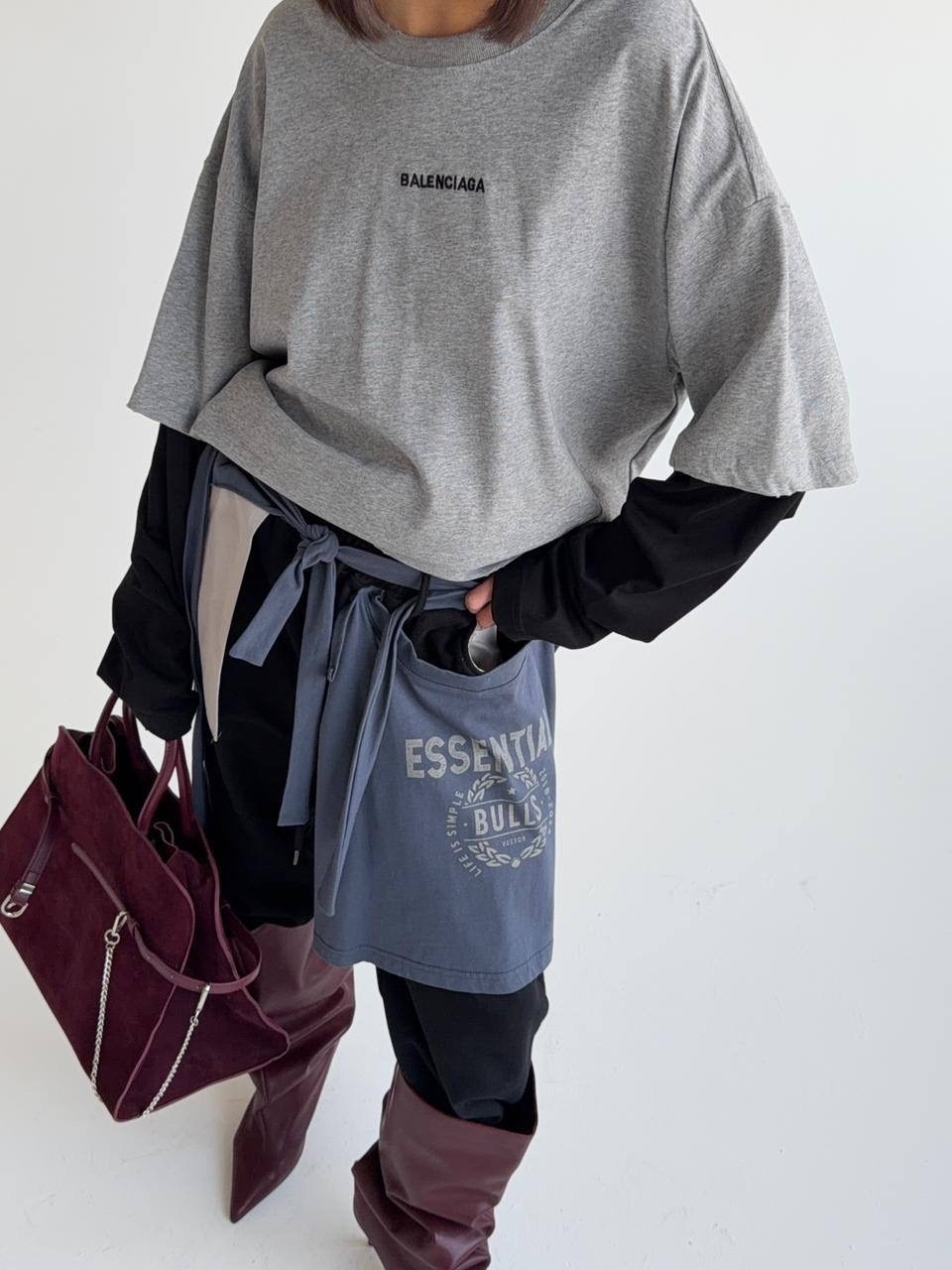 лонгслив оверсайз с двойным рукавом,лонгслив женский серый,лонгслив оверсайз серый,лонгслив свободного кроя,лонгслив оверсайз