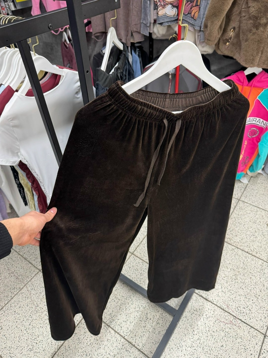 вельветовые брюки палаццо на меху mina fashion,брюки вельветовые палаццо женские,широкие брюки женские,бархатные брюки,брюки женские велюровые с широкими штанинами