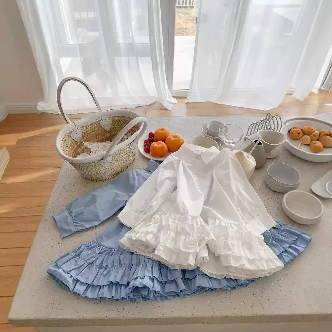 платье рубашка для девочки,блузка с длинным рукавом для девочек,блузка с объемными рукавами для девочек,белая блузка для девочки,рубашка с оборками