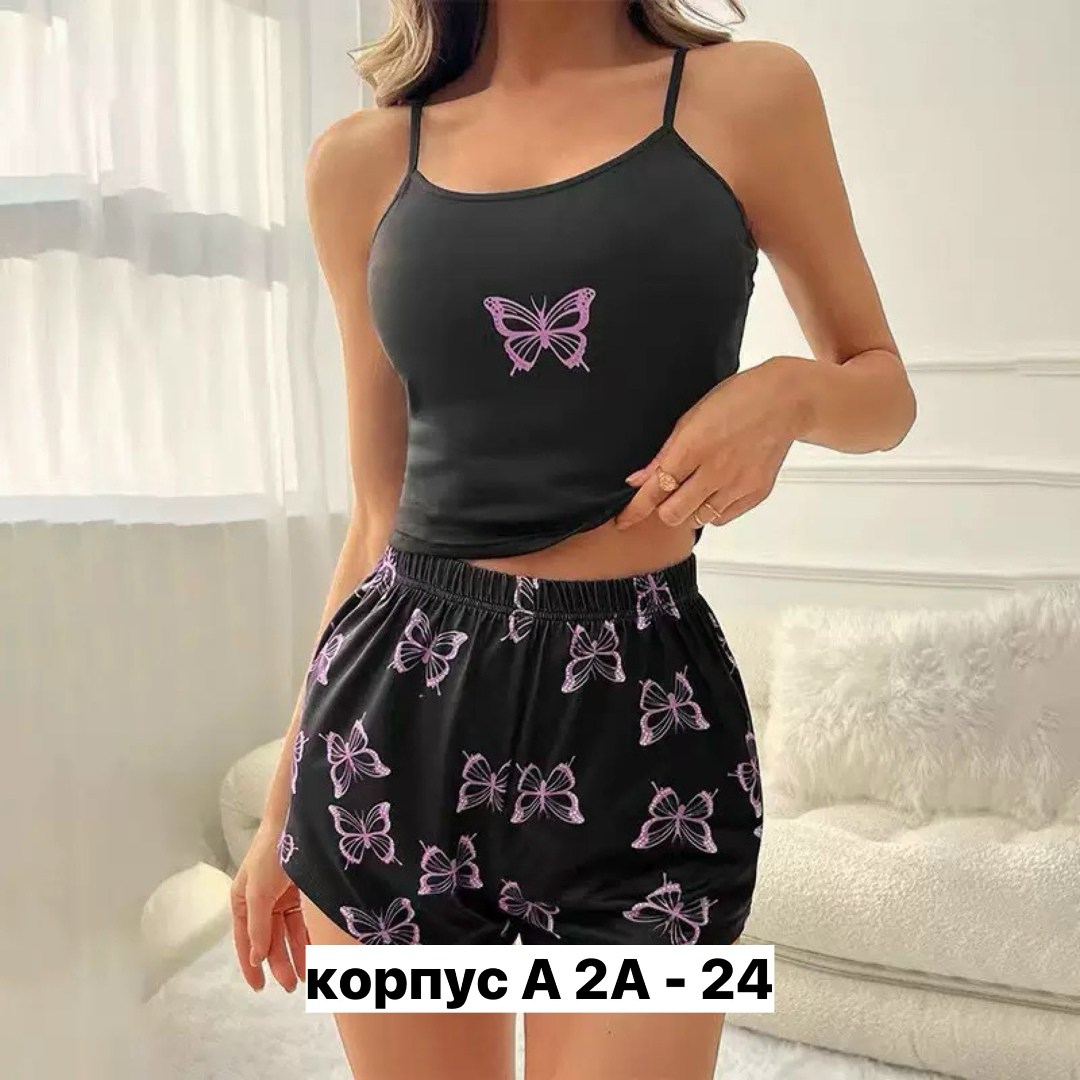 пижама женская с майкой,пижама короткая шорты и топ с сердечками,женские пижамные комплекты,пижама женская,женская пижама комплект