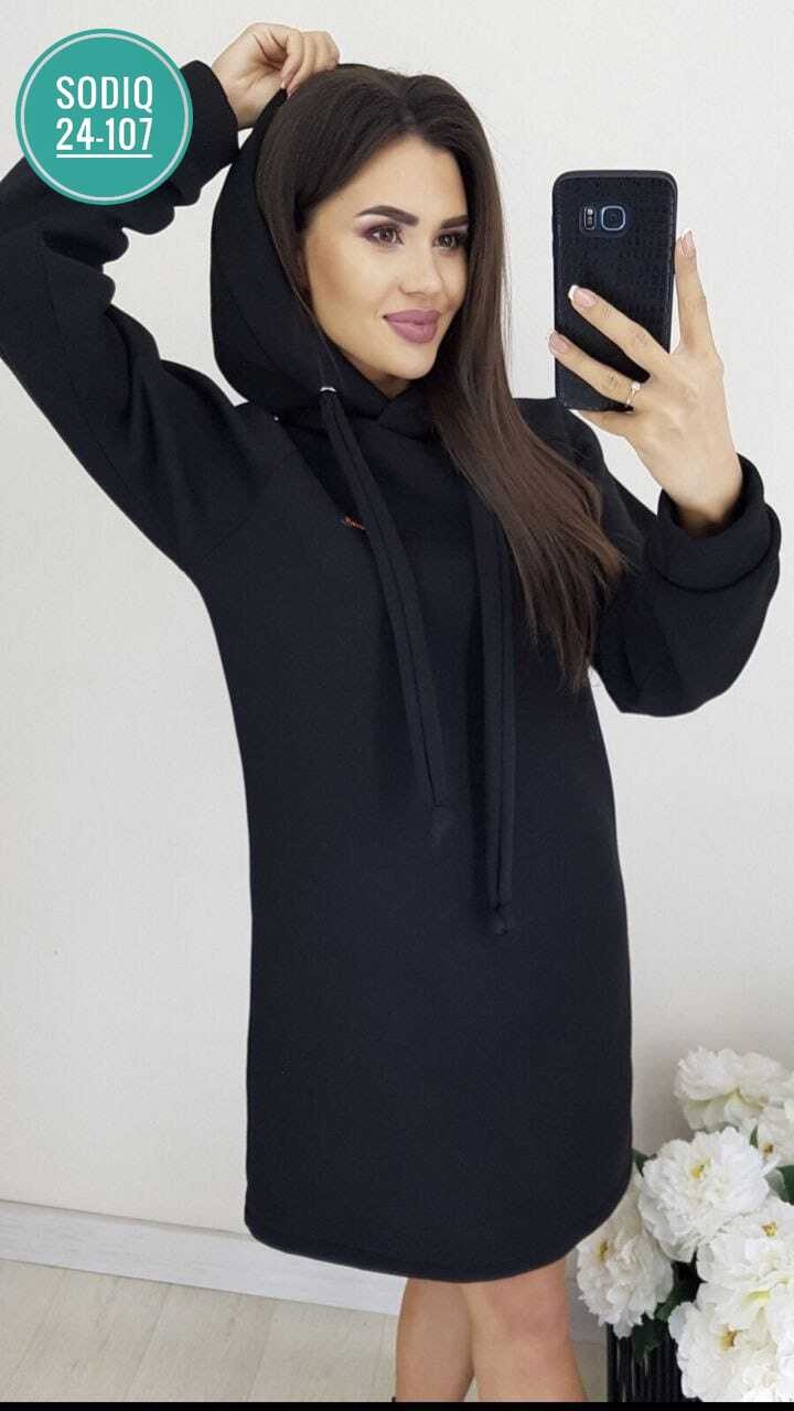 платье толстовка женское,платье на флисе,теплое платье с капюшоном,теплое платье худи,платье женское с капюшоном