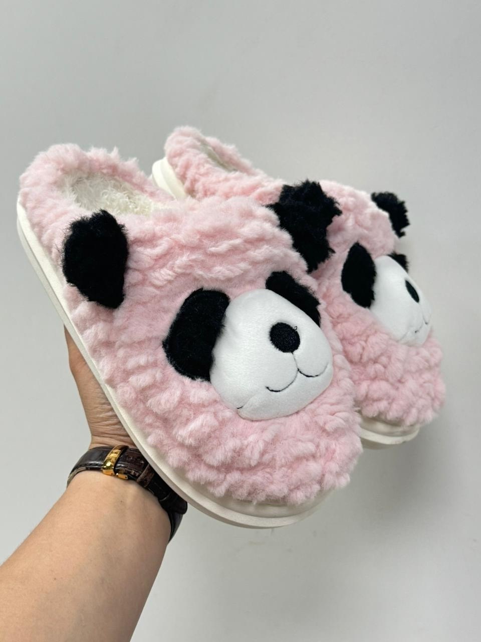 тапки панда,плюшевые тапочки,домашние тапочки,тапочки панды,плюшевые домашние тапочки
