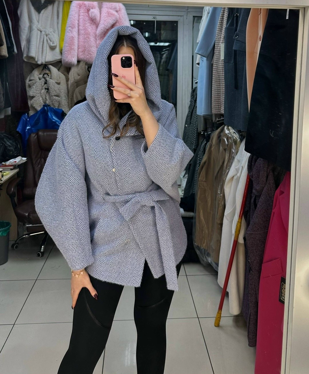 пончо,пончо женское,стильное пальто,пончо с капюшоном,пончо с рукавами