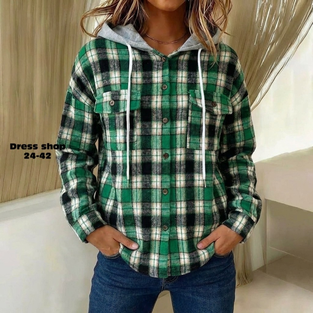 рубашка в клетку с капюшоном,рубашка с капюшоном,рубашка женская в клетку с капюшоном,рубашка в клетку теплая с капюшоном,клетчатая кофта