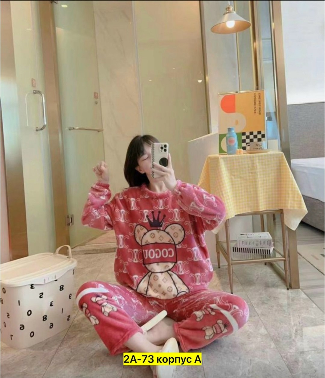 махровая пижама,пижама для девушек,теплая пижама,пижама женская,пижама плюшевая теплая со штанами bao_ngoc сиреневый