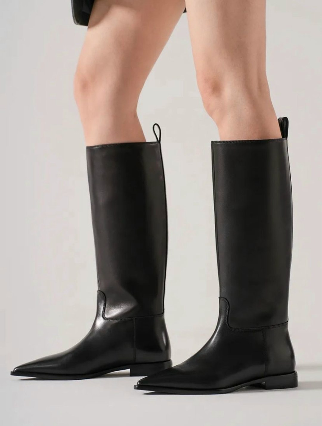 женские сапоги,женские сапоги до колена с острым носком из натуральной кожи,модные женские сапоги из кожи 2026,сапоги,