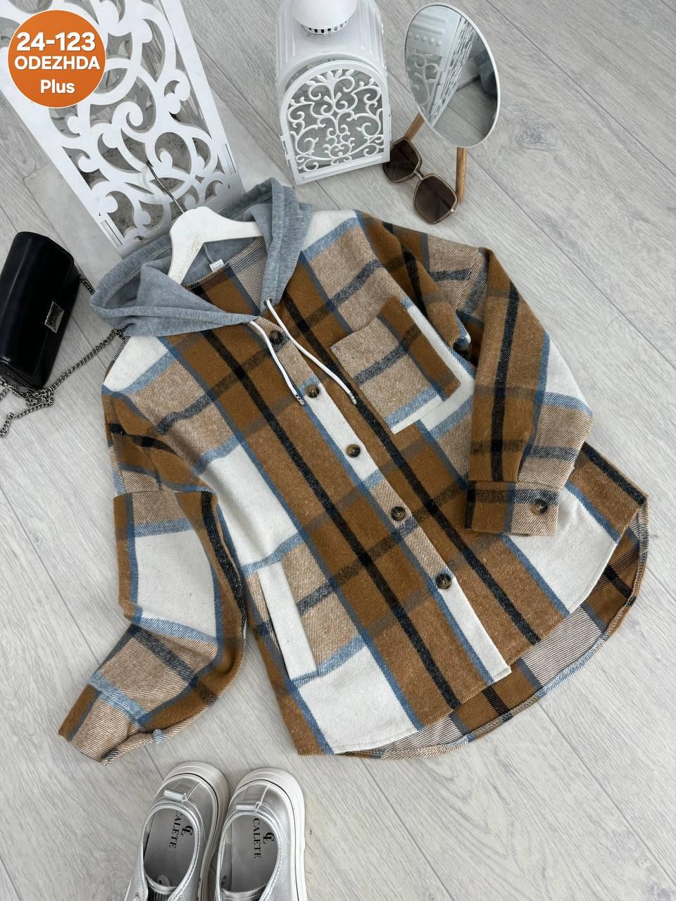 рубашка теплая в клетку с капюшоном,клетчатая рубашка,женская рубашка в клетку,теплая кашемировая рубашка в клетку,модная клетчатая рубашка