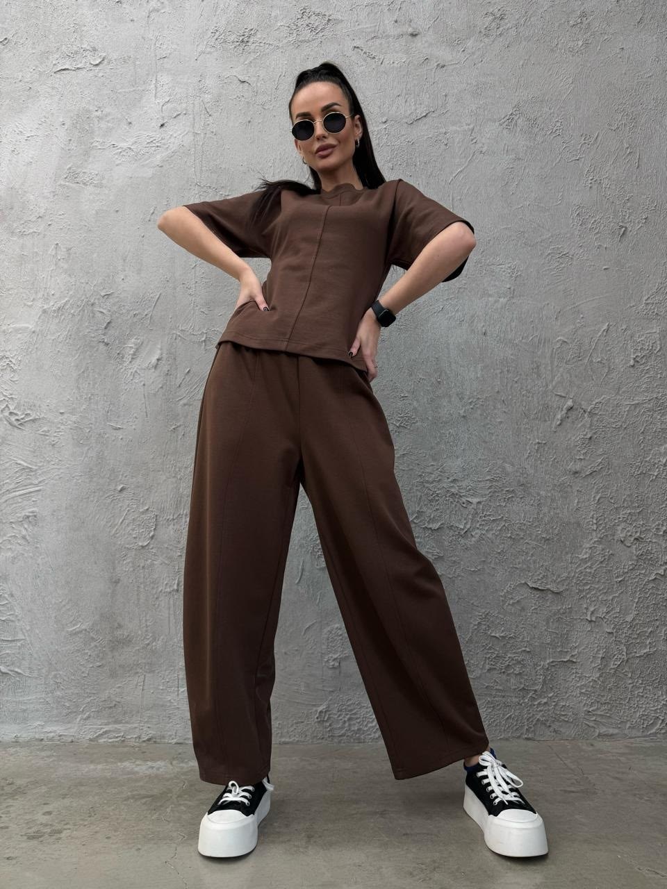 трикотажные костюмы,костюм женский трикотажный,костюм оверсайз,костюм с брюками,костюм женский тройка