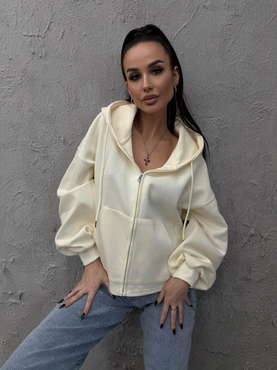 толстовка женская,толстовка флис,кофта женская,толстовка спортивная теплая на молнии fashion_ellie,толстовка с капюшоном