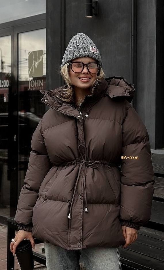 пуховик короткий зимняя куртка оверсайз с капюшоном milania style 262186174,куртка оверсайз,женская зимняя куртка,зимние куртки оверсайз,женская куртка