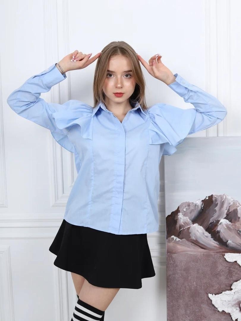 стильная блузка,блузка для девочки,блузка рубашка,блузка школьная,белая блузка школьная с рюшами