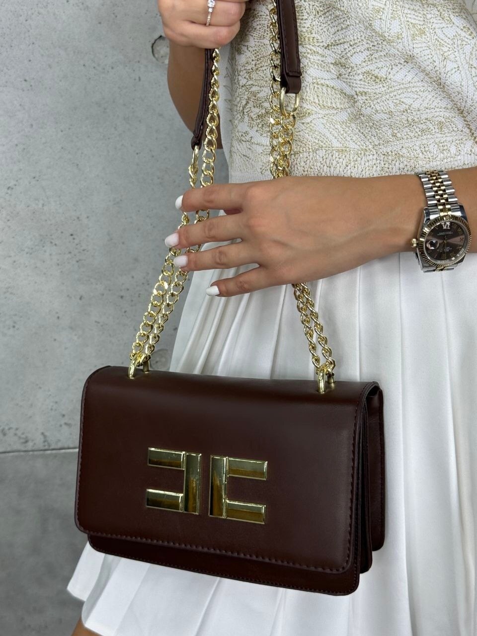 сумка elisabetta franchi,сумка с цепочкой,сумка кросс боди,клатч фенди женский,сумка