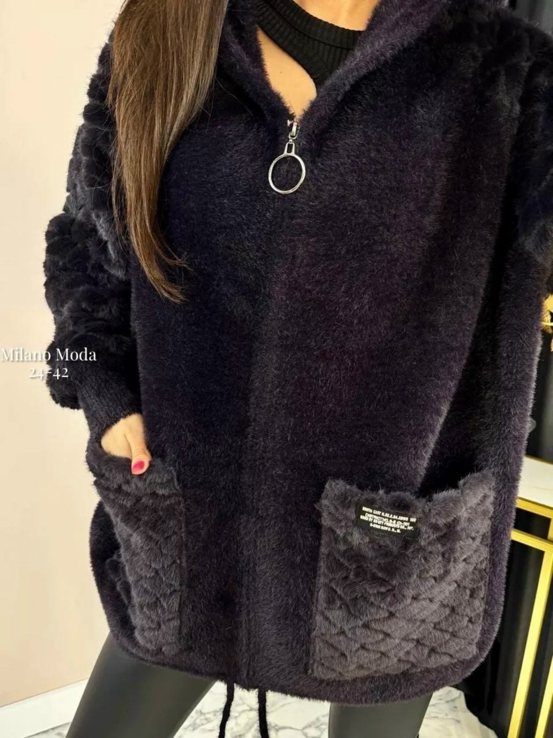 кардиган - шубка полупальто пушистый альпака ангора n&d underwear цвет черный,кардиган - шубка полупальто пушистый альпака ангора,кардиган-шубка полупальто пушистый альпака ангора n&d underwear 251909