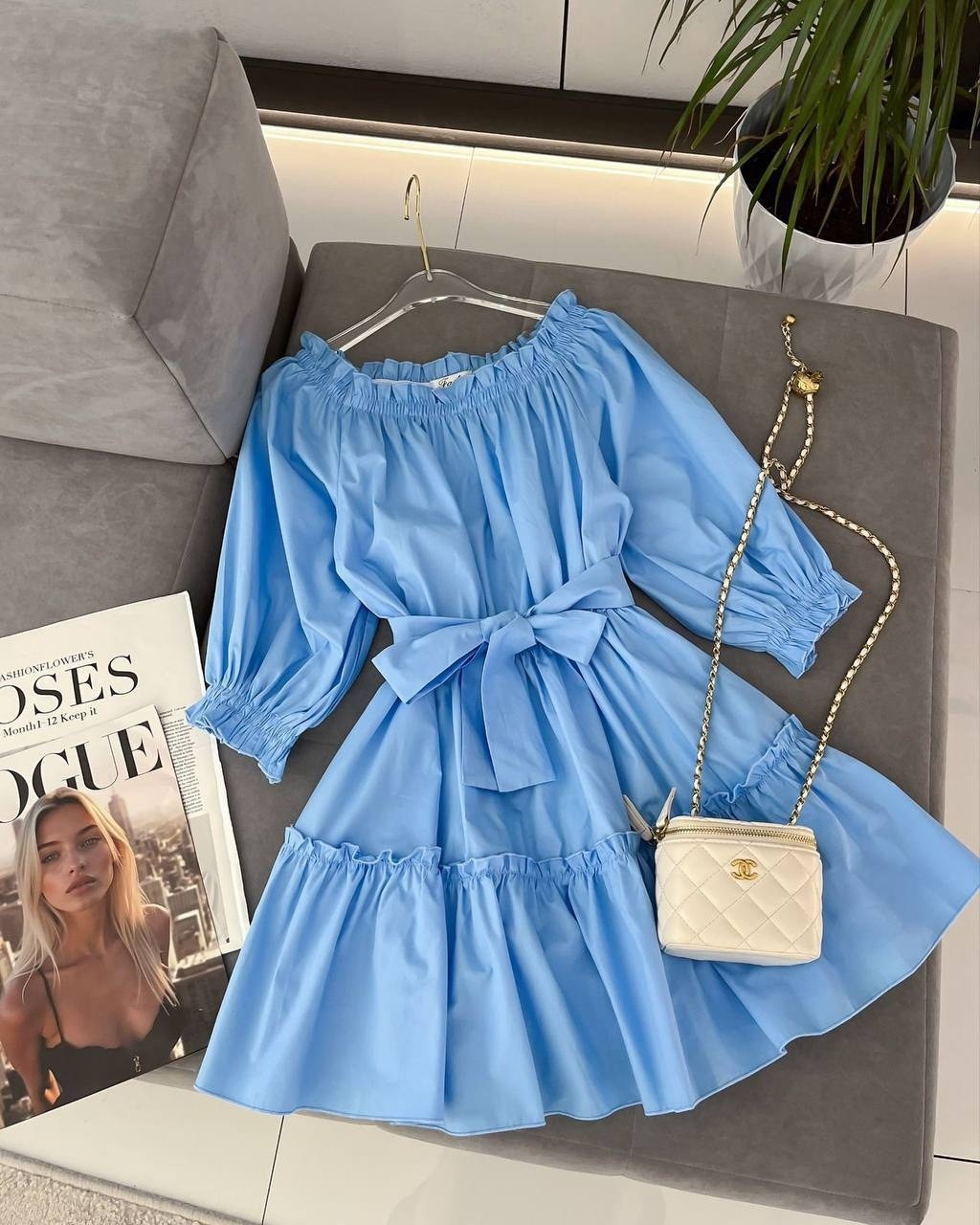 платье голубое,летнее платье,голубое летнее платье с длинным рукавом и рюшами,платье с поясом,платье