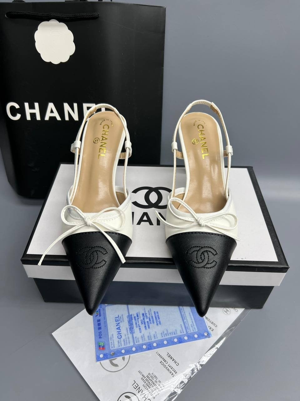 босоножки chanel,босоножки шанель на каблуке,туфли chanel,кожаные белые босоножки chanel на среднем каблуке,