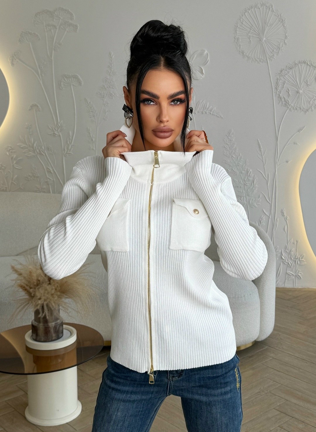 трикотажный кардиган на молнии,кардиган на молнии,женская кофта,кофта на замке,женский трикотажный кардиган с