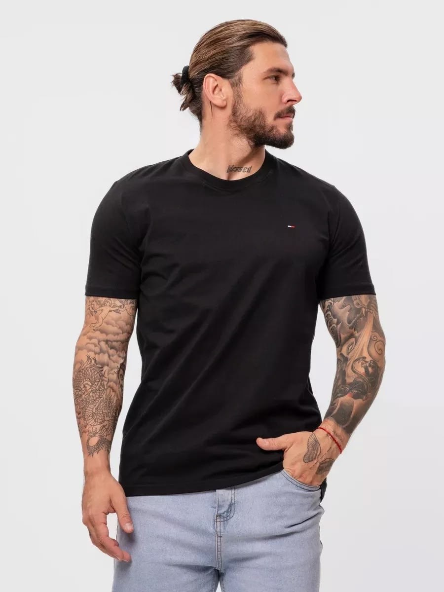 футболка мужская tommy hilfiger,майка томми хилфигер мужская черная,футболка базовая однотонная tommy,мужская футболка,tommy hilfiger футболка