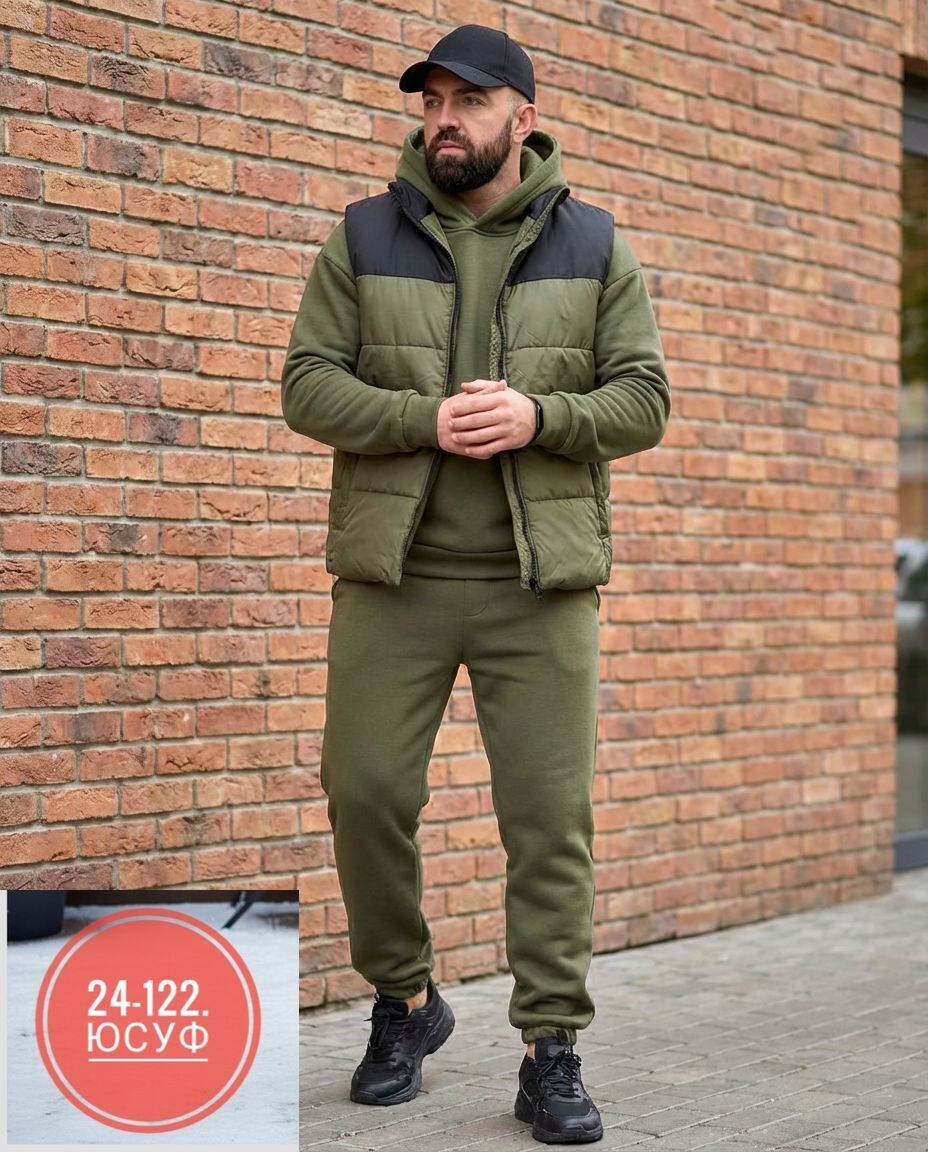 костюм для мужчин,мужской теплый спортивный костюм на флисе с жилетом,костюм мужской,теплый костюм,спортивный костюм мужской