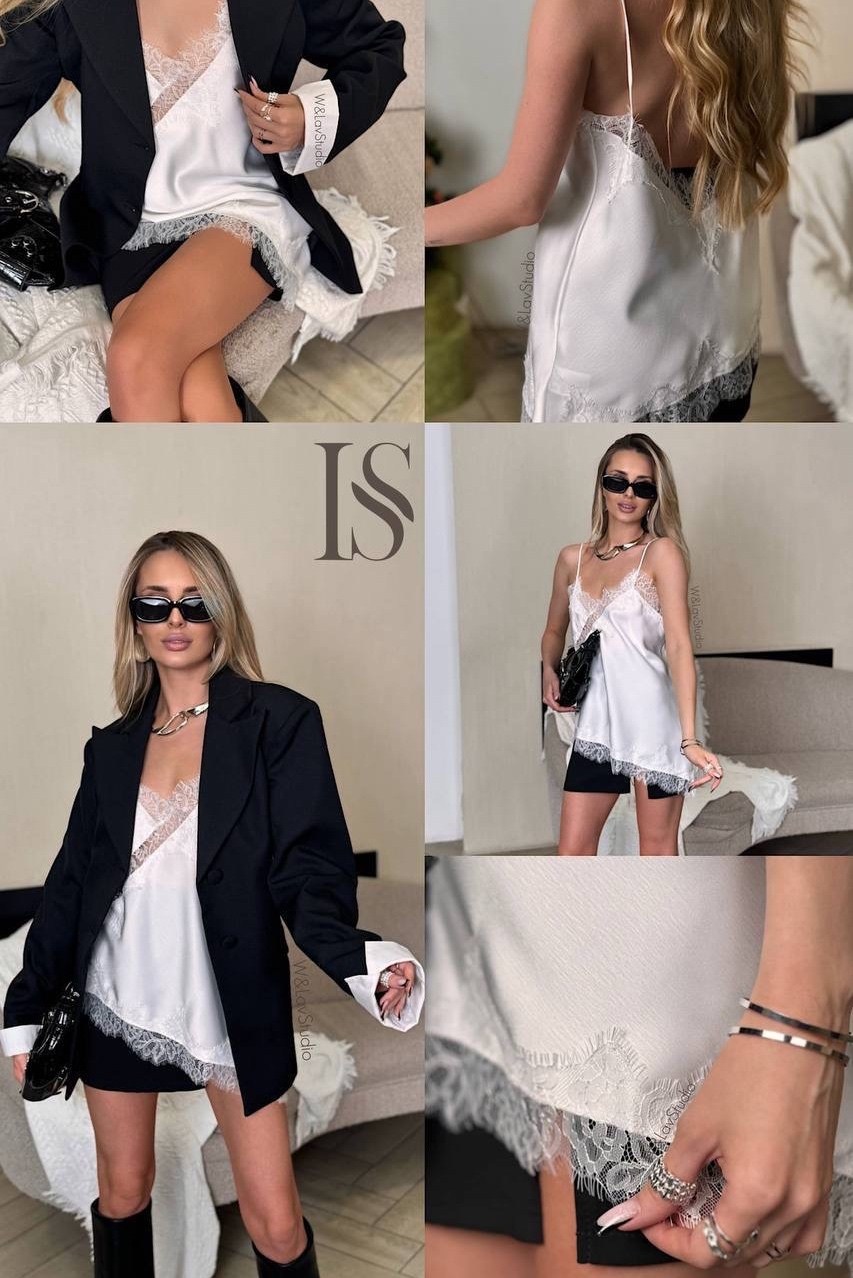 атласная майка с кружевом,шелковый топ в бельевом стиле с кружевом,топ атласный с кружевом,майка с кружевами,одежда с кружевом