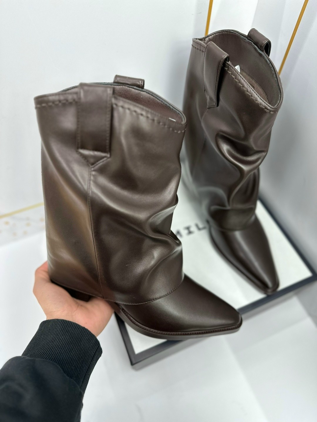 женские сапоги до середины икры,женские сапоги,женские ковбойские сапоги,сапоги модные,