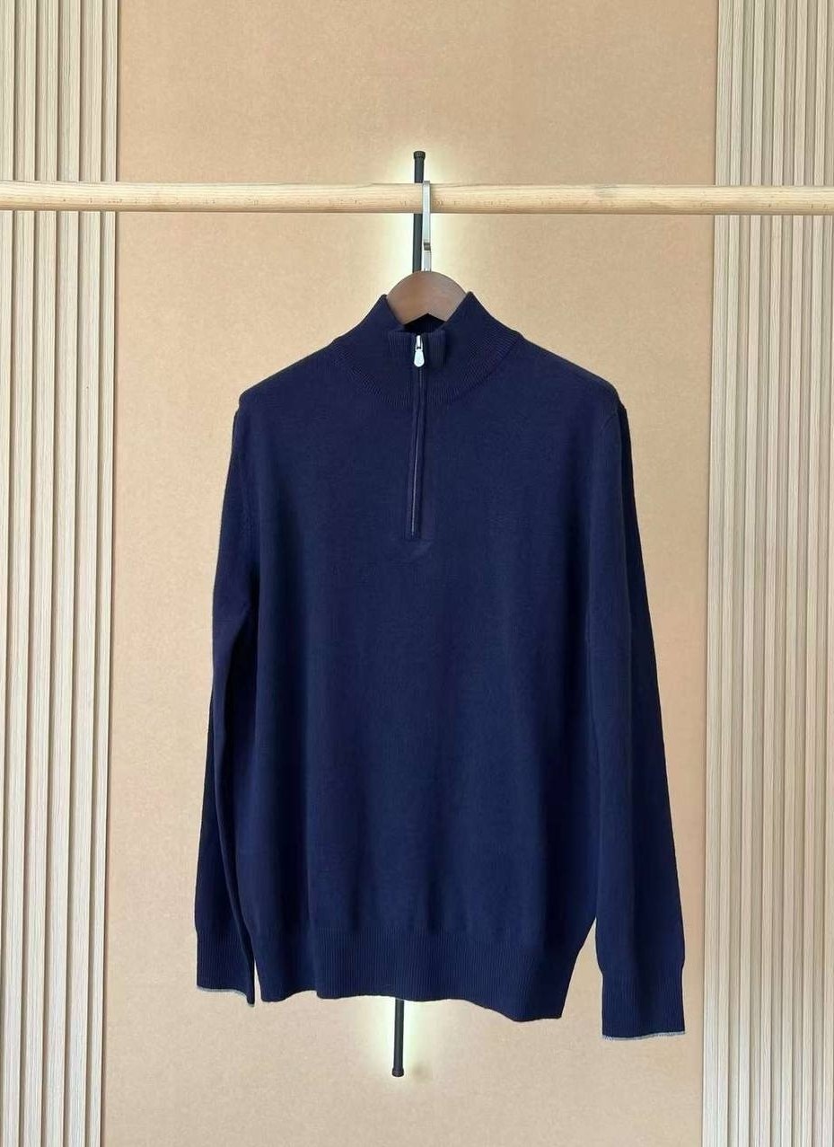 джемпер brunello cucinelli,свитер brunello cucinelli,кашемировый свитер brunello cucinelli premium dark blue,джемпер мужской,джемпер синего цвета из кашемира brunello cucinelli