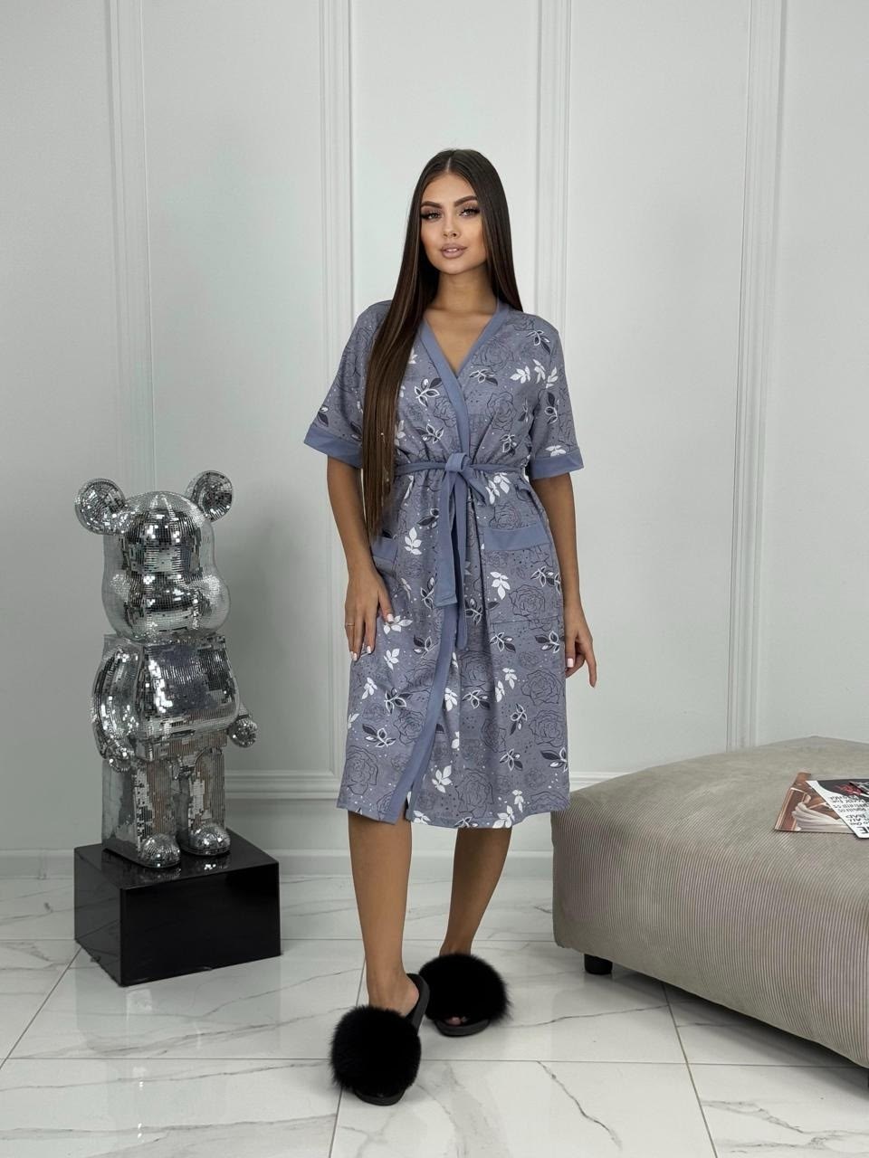 халат и сорочка в роддом для беременных и кормящих fashion margo цвет какао,халат и сорочка в роддом для беременных и кормящих fashion margo,комплект для кормящих мам fashion margo для беременных разм