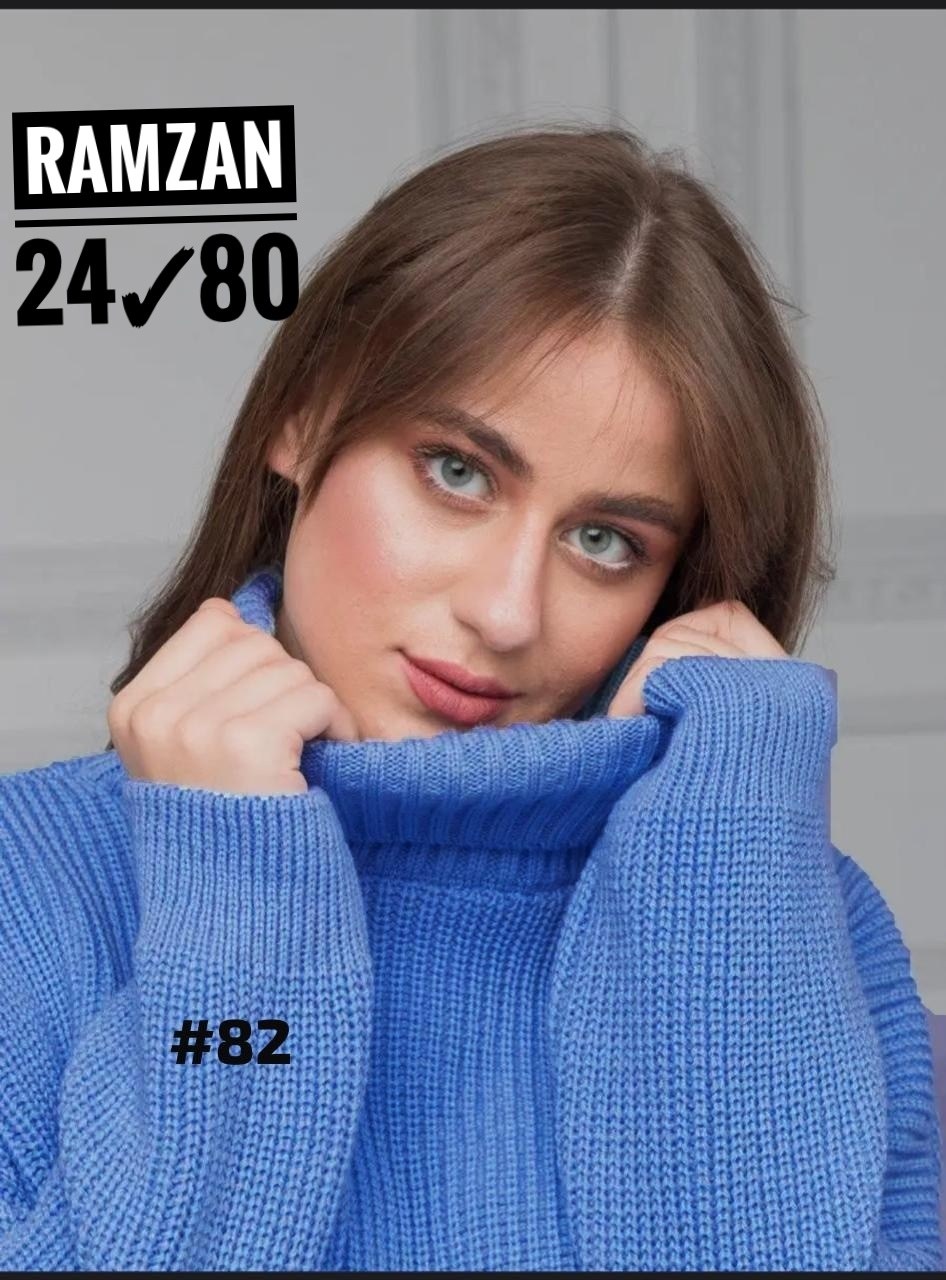 свитера вязаные,свитер женский,свитер,свитер оверсайз спицами женский с воротником хомут,синий женский свитер