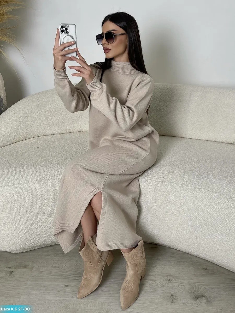 трикотажное платье,платье вязаное,платье шерстяное,теплое платье,платье