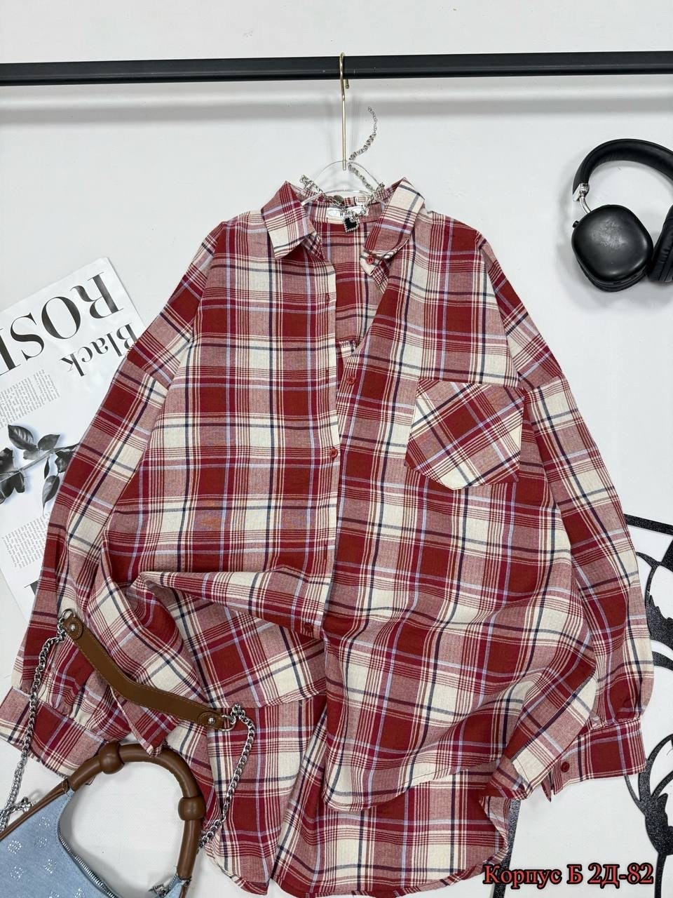 рубашка люше 4150 бордо,рубашка lyushe 4150 бордо,рубашка в клетку женская,рубашка в клетку,рубашка в клетку оверсайз женская