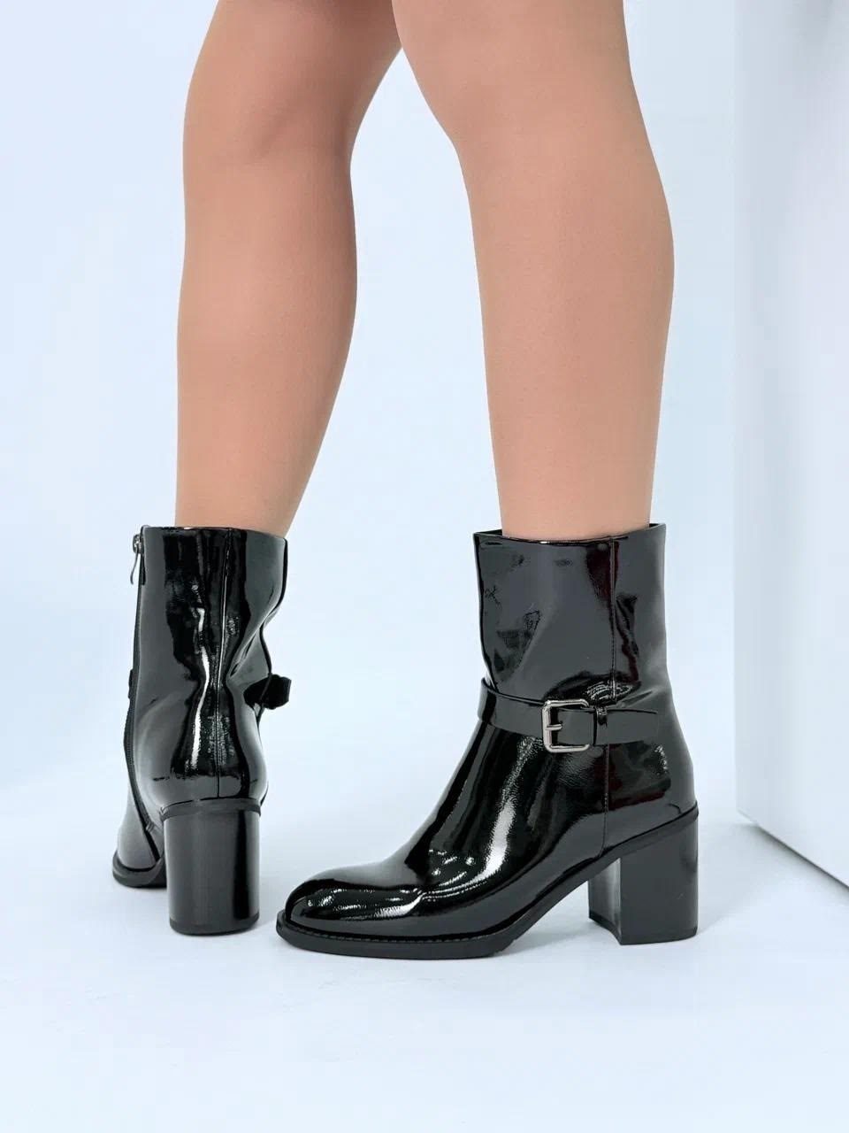 ,полусапожки женские демисезон кожаные seydoni 281035767,ботильоны женские,ботильоны лакированные,полусапожки ботильоны женские демисезонные leyson цвет черный