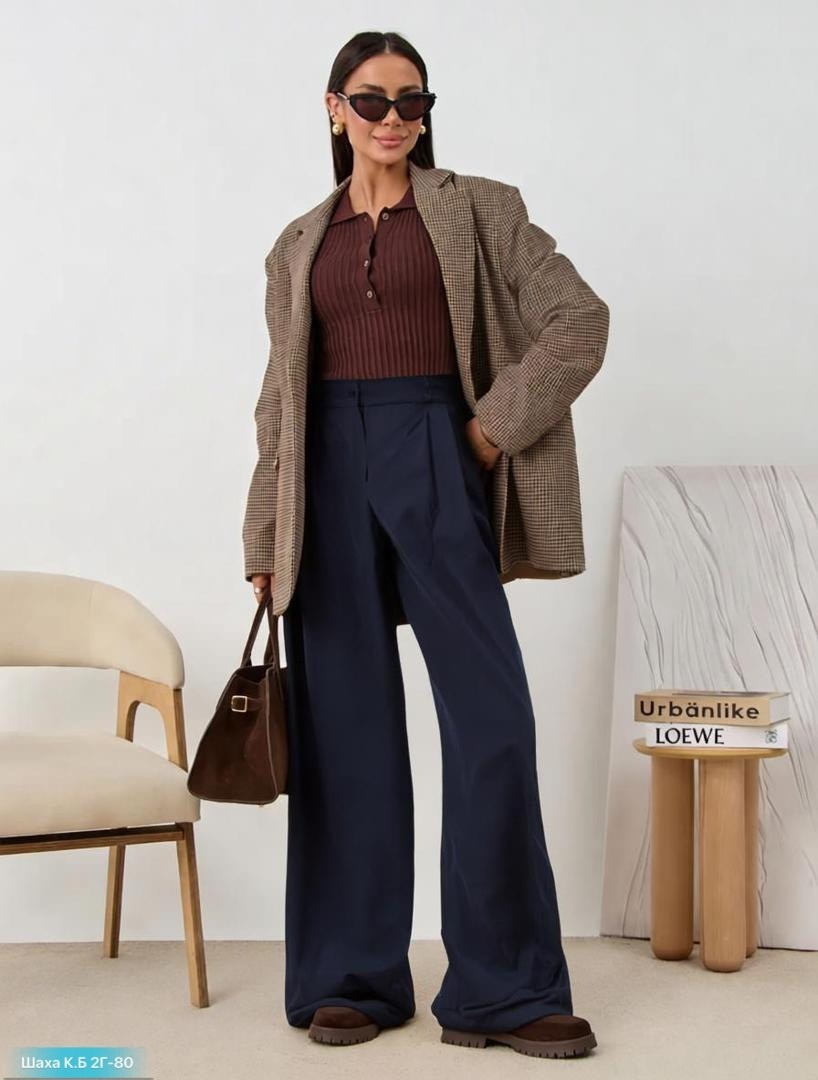 брюки палаццо терракотовые,элегантные брюки,повседневные брюки,модные брюки,жакет и брюки