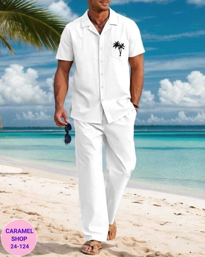 костюм летний мужской,костюм мужской,мужской костюм двойка,пляжная рубашка,костюм для мужчин