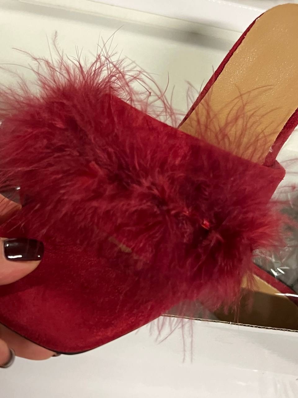 шлепки на каблуке с мехом,босоножки с мехом,тапочки модные,меховые босоножки рандеву,меховые босоножки